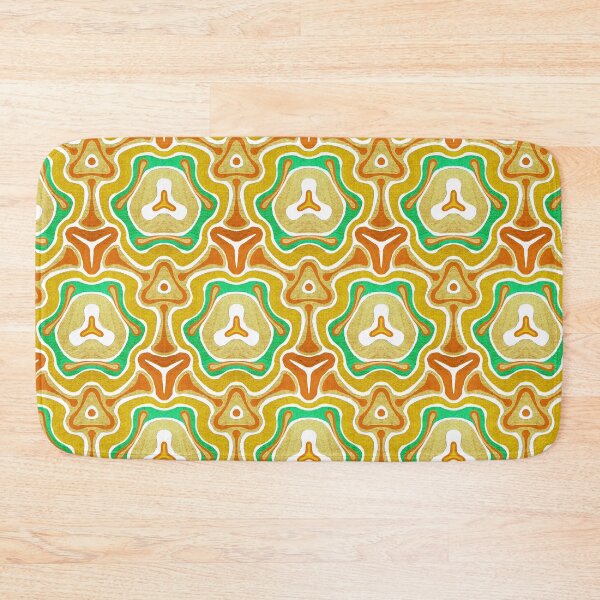 Item preview, Hand drawn repeat pattern. Orange, green, gold effect. designed and sold by Shoot-The-Moon.