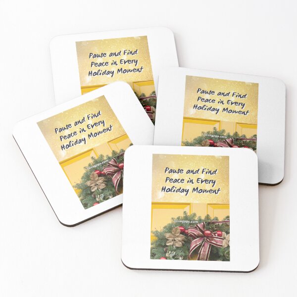 Item preview, "Pause and find peace in every holiday moment." designed and sold by CUTESTUFFnow.