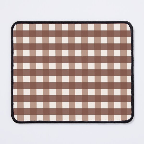 Item preview, Gingham Check Pattern in Mocha Brown and Cream designed and sold by kierkegaard.