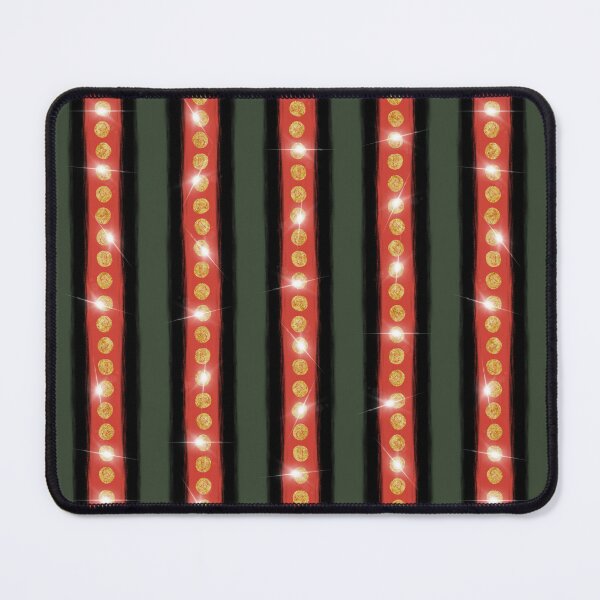 Item preview, Christmas Glitter Stripes - black designed and sold by marialindemann.