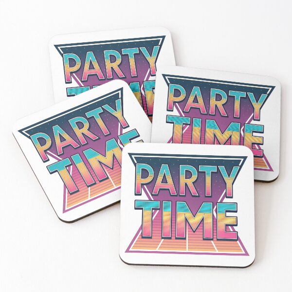 Item preview, Retro 80s-Style "Party Time" Typography with Vibrant Gradients designed and sold by Pattamo1.