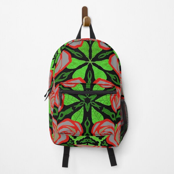 Item preview, Rose Floral Repeat Pattern. Green and red design. designed and sold by Shoot-The-Moon.