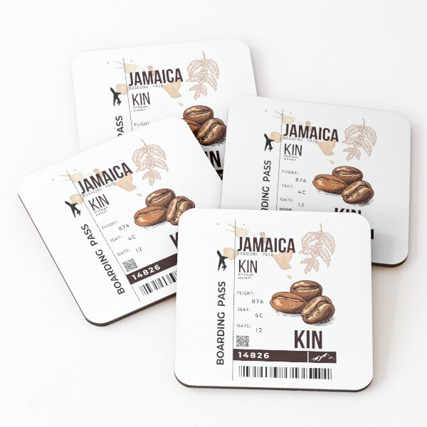 Item preview, Jamaica Boarding Pass Coffee Stylized designed and sold by InkWhirl.