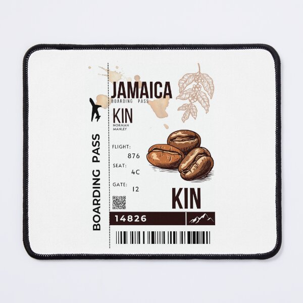 Item preview, Jamaica Boarding Pass Coffee Stylized designed and sold by InkWhirl.
