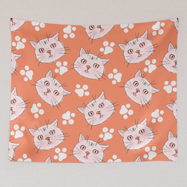 Item preview, Cat Orange Seamless Pattern Cute designed and sold by Kubala Designs.