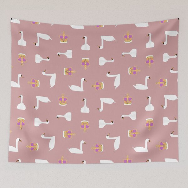 Item preview, Swans and Crowns Pattern designed and sold by Lyman Creative Co..