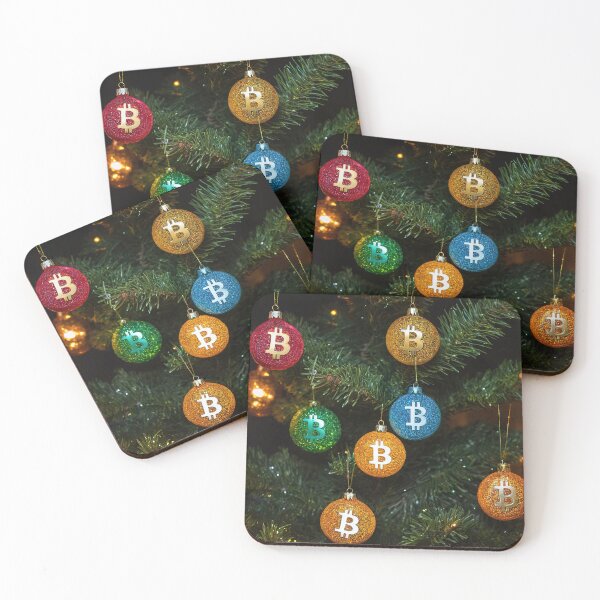 Item preview, Tree with colorful bitcoin christmas balls designed and sold by RK - Shop.