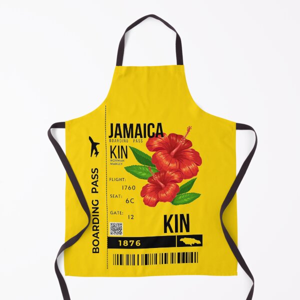 Item preview, Jamaica Boarding Pass Hibiscus Stylized designed and sold by InkWhirl.