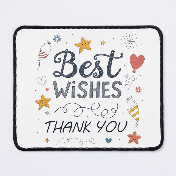 Item preview, Playful Handwritten Typography: "Best Wishes & Thank You" designed and sold by Pattamo1.