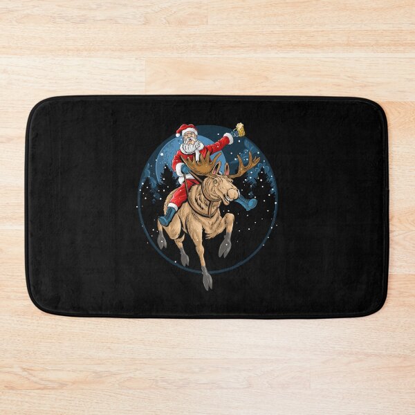 Item preview, Santa Riding a Funny Elk designed and sold by Jackson-Will.