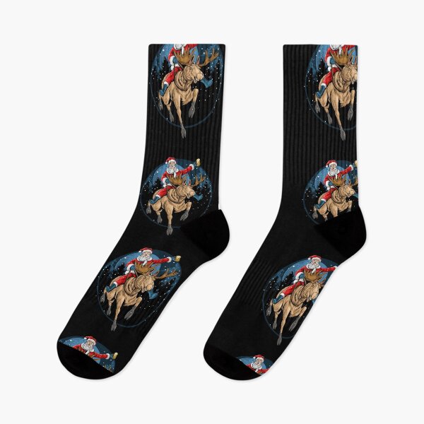Item preview, Santa Riding a Funny Elk designed and sold by Jackson-Will.