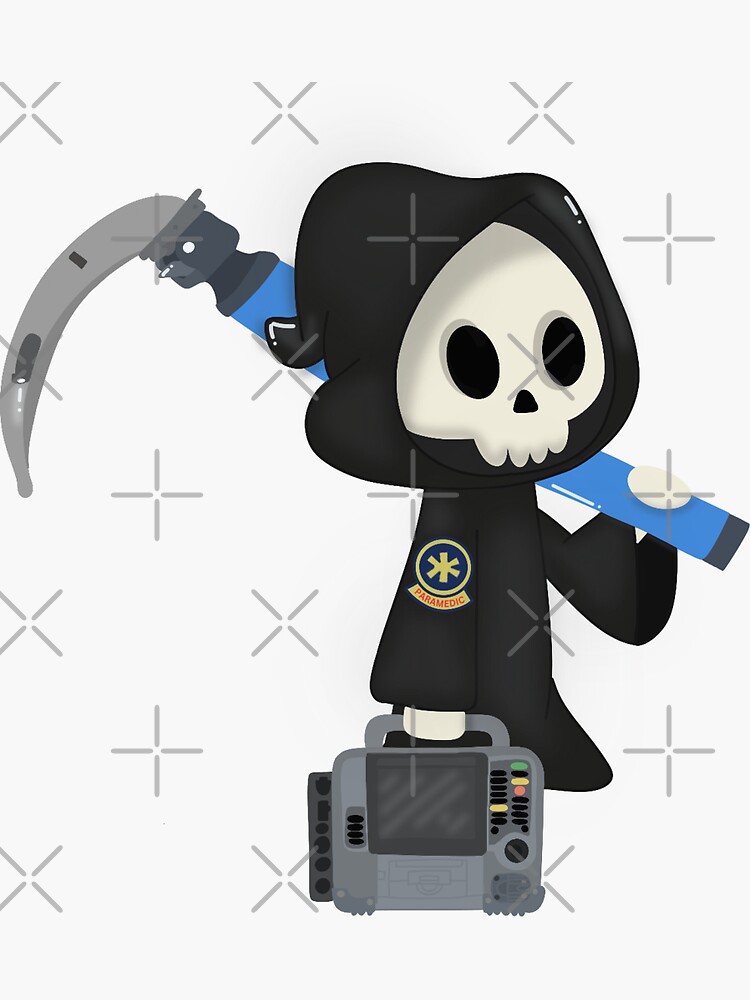 Grim Reaper Paramedic Sticker