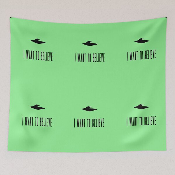 Item preview, I want to believe - x-files  alien sci-fi spaceship  designed and sold by RainbowDoveShop.