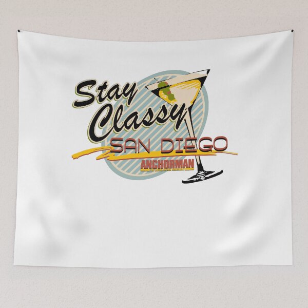 Item preview, Stay Classy San Diego Martini Glass designed and sold by EarlieRindone.