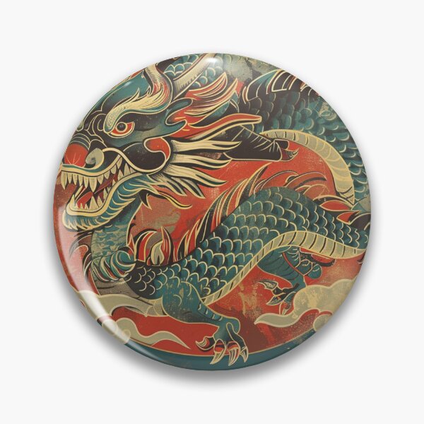 Aperçu de l'œuvre Dragon chinois, art vintage 33 créée et vendue par AstroRisq.