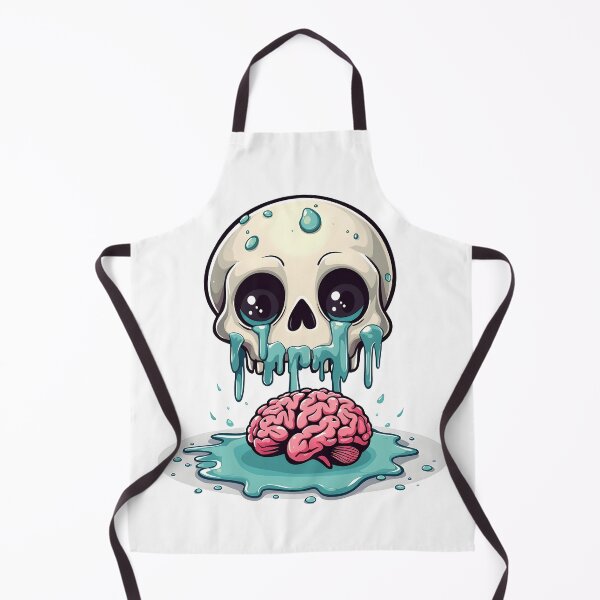 Item preview, Cute Kawaii Crying Skull with brain designed and sold by naatala.
