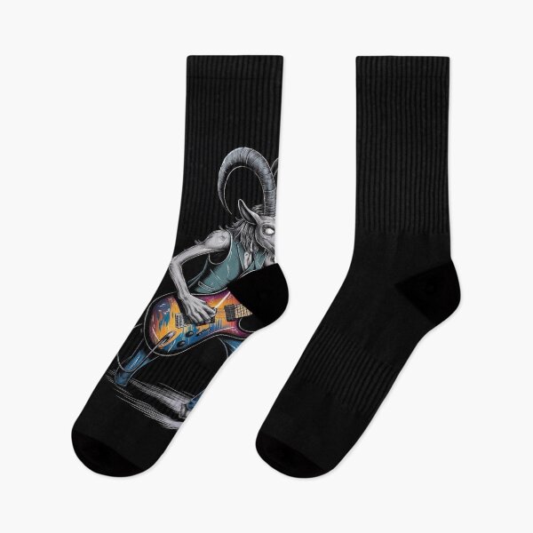 Item preview, Rocking Goat with Electric Guitar - Heavy Metal Music Design designed and sold by love3617.