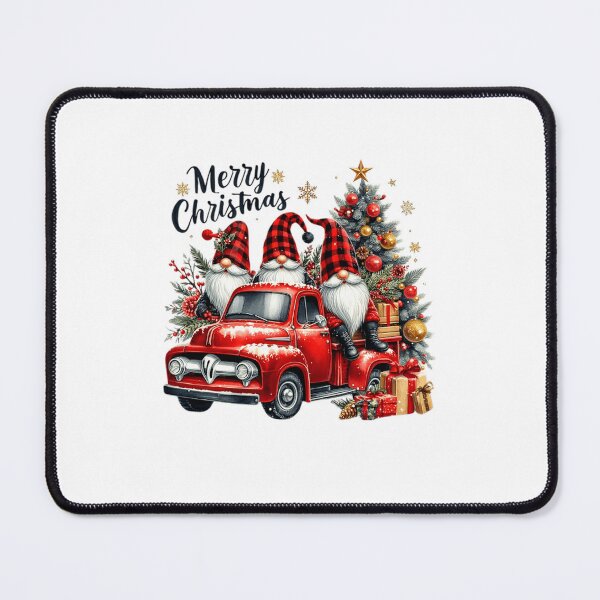 Item preview, Merry Christmas Cute Gnomes Lover Red Truck Christmas Tree designed and sold by LeggetTinch.