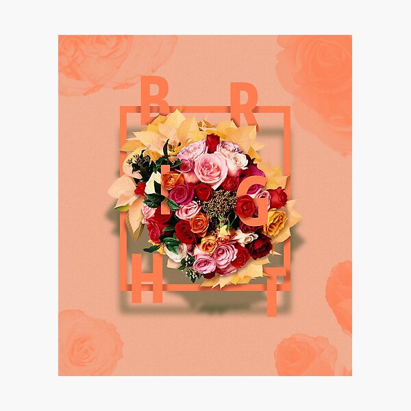 Item preview, Floral Typography Poster - Bright designed and sold by c0deysseus.