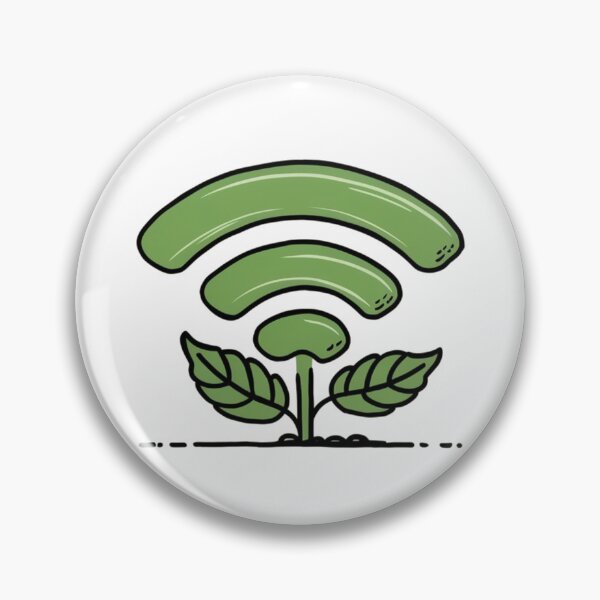Item preview, Plant With WiFi Signal Leaves Gift For Nature And Tech Lovers designed and sold by CosmicFreedom9.