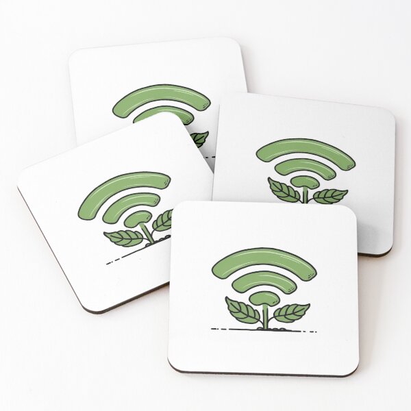 Item preview, Plant With WiFi Signal Leaves Gift For Nature And Tech Lovers designed and sold by CosmicFreedom9.