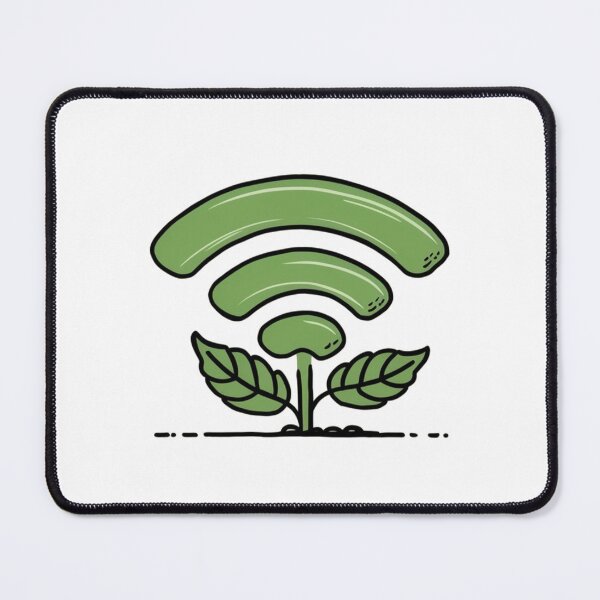 Item preview, Plant With WiFi Signal Leaves Gift For Nature And Tech Lovers designed and sold by CosmicFreedom9.