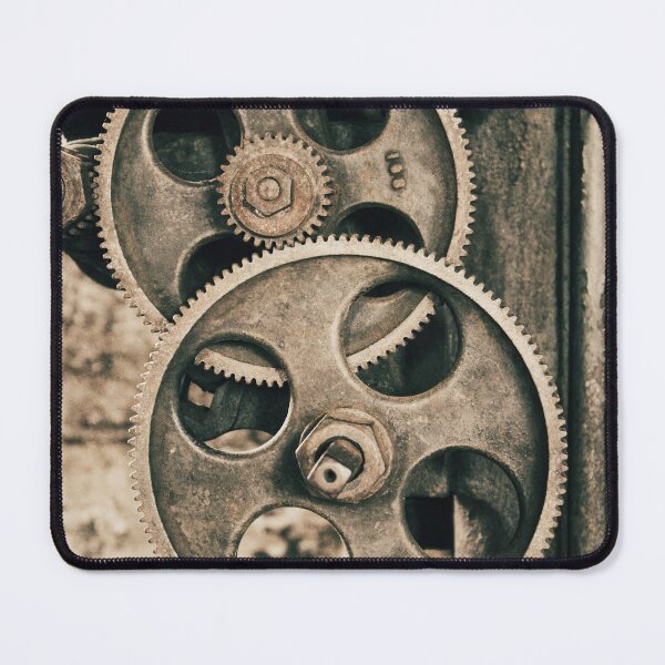 Item preview, Vintage Train Factory Gears - Industrial Patina Wall Art Print designed and sold by FraireDesign.