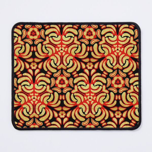 Item preview, Hand drawn repeat pattern. Gold red organic design. designed and sold by Shoot-The-Moon.