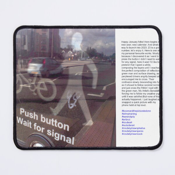 Item preview, The green man is crossing the road designed and sold by crudedrawcock.