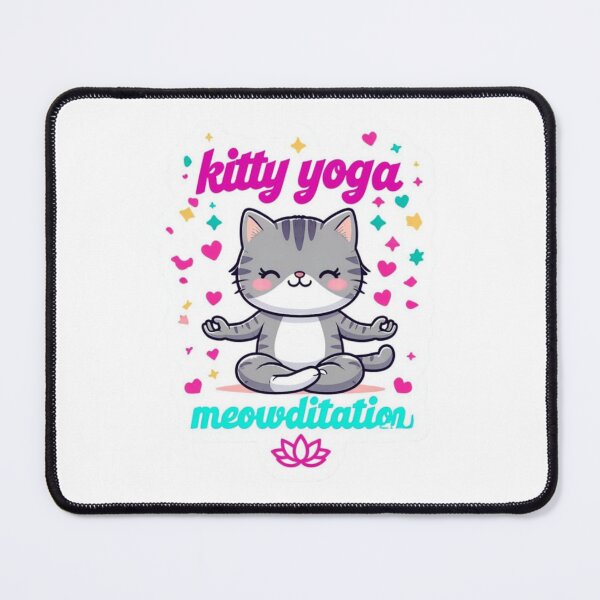 Item preview, Gray Tabby Cat in Yoga Pose designed and sold by Aise06.
