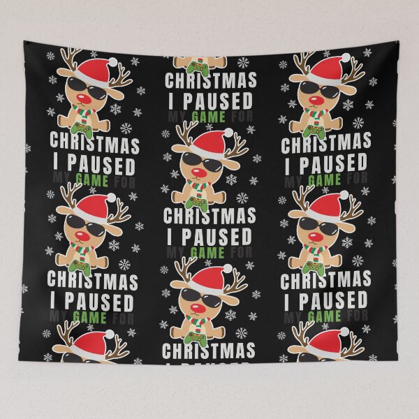 Item preview, I paused my game for Christmas cool gaming reindeer designed and sold by Lady-Frost.