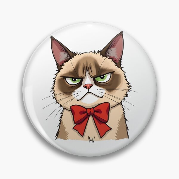 Item preview, Christmas Cartoon grumpy cat with bow designed and sold by naatala.