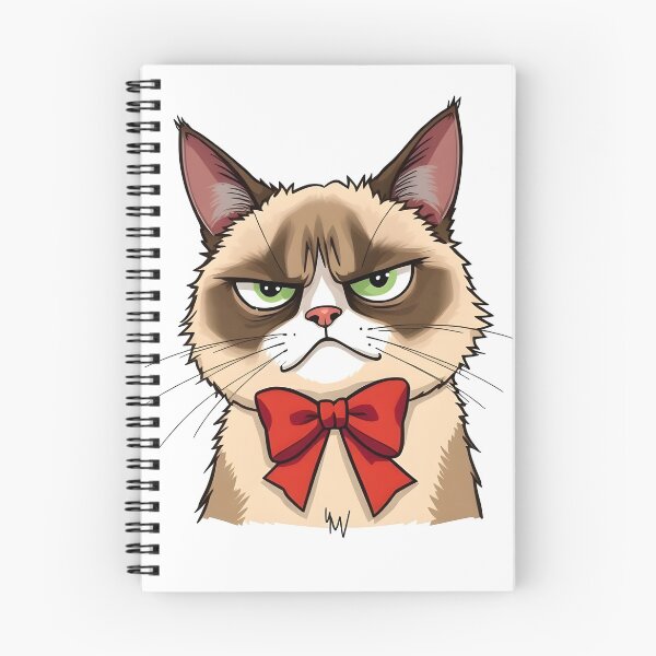 Item preview, Christmas Cartoon grumpy cat with bow designed and sold by naatala.