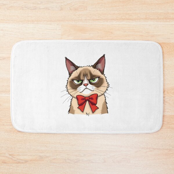 Item preview, Christmas Cartoon grumpy cat with bow designed and sold by naatala.