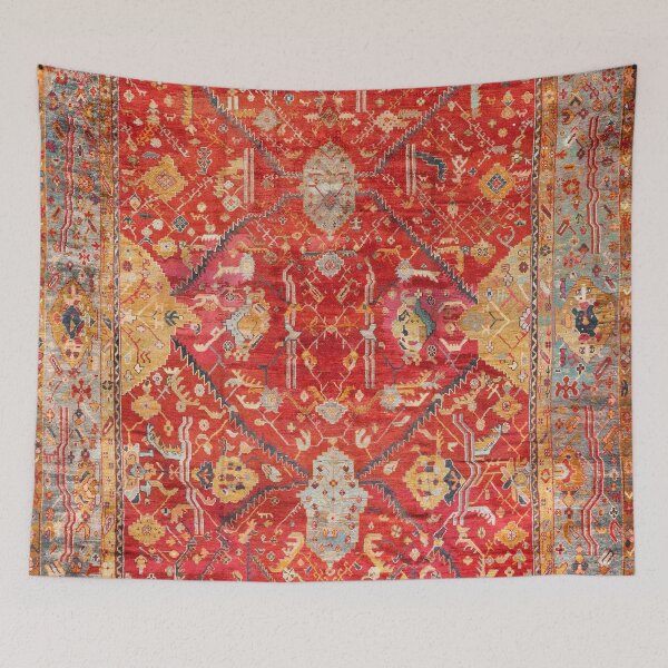 Item preview, Antique Turkish Oushak Rug Print designed and sold by Vicky Brago-Mitchell®.