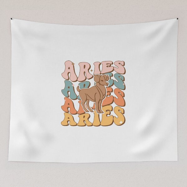 Item preview, Aries Zodiac Symbol Retro Design designed and sold by WanderInq.