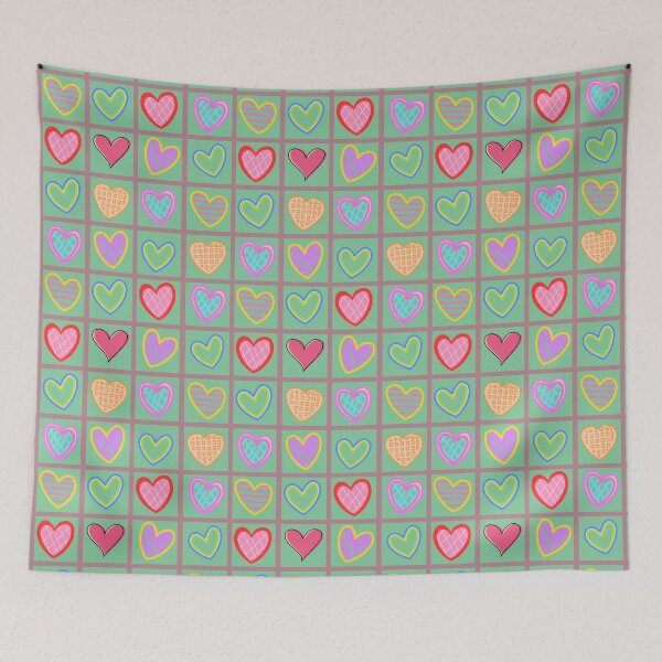 Item preview, Heartfelt Hugs: A harmonious pattern featuring 12 unique hearts, each with its own style and character, arranged in a pleasing composition.. designed and sold by Grang Art Artistic Designs.