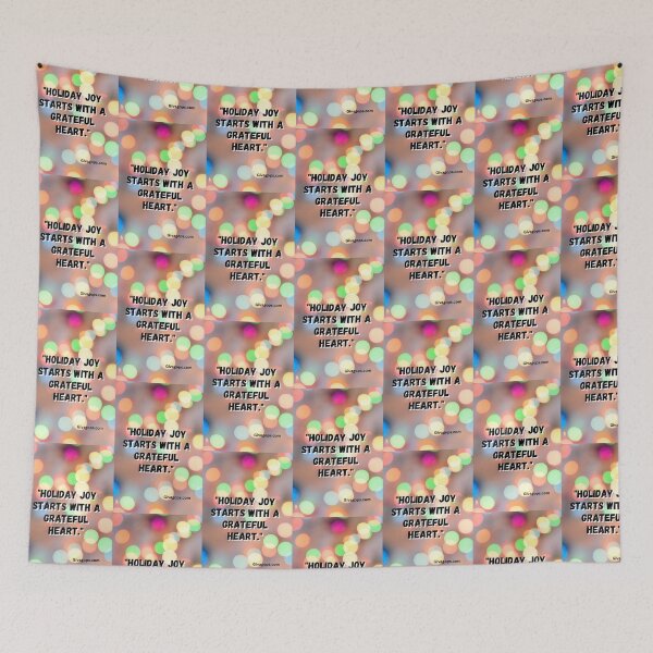 Item preview, "Holiday joy starts with a grateful heart." designed and sold by CUTESTUFFnow.
