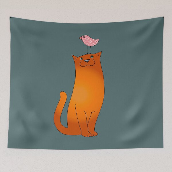 Item preview, Cat with Bird designed and sold by Kiekeboekat.