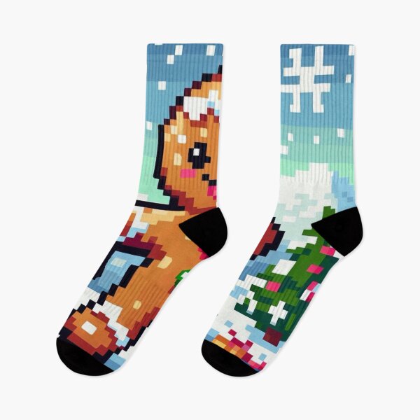 Item preview, Funny and cute pixelated Christmas gingerbread man, Holiday theme, festive cookie designed and sold by Sugar Wisdom .