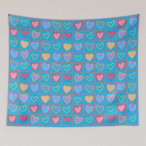 Item preview, Heartfelt Wishes: A harmonious pattern featuring 12 unique hearts, each with its own style and character, arranged in a pleasing composition.. designed and sold by Grang Art Artistic Designs.