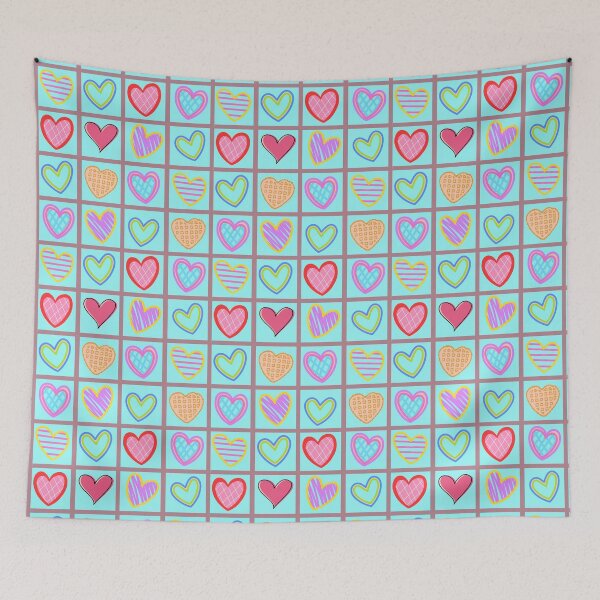 Item preview, Heart-Shaped Happiness: A harmonious pattern featuring 12 unique hearts, each with its own style and character, arranged in a pleasing composition.. designed and sold by Grang Art Artistic Designs.