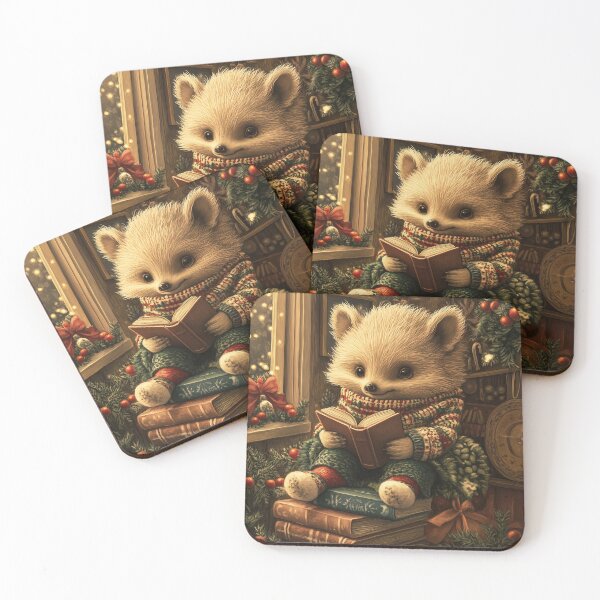 Item preview, Cute Little Bear Reading a Christmas Fairytale designed and sold by LonesomeKnight.