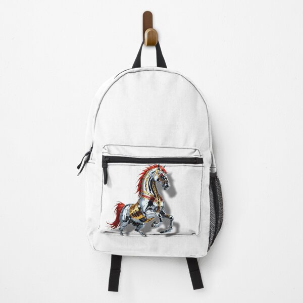 Item preview, Rearing horse black gold white red chrome designed and sold by Dan9010.