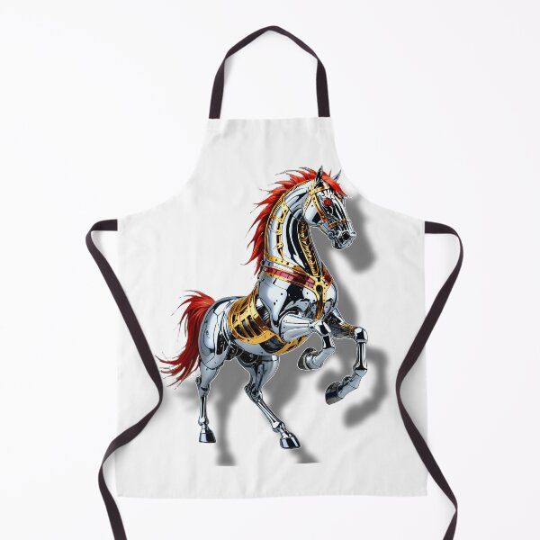 Item preview, Rearing horse black gold white red chrome designed and sold by Dan9010.