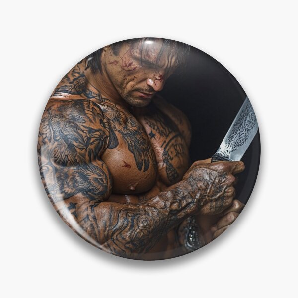 Item preview, A tattooed Cimmerian warrior designed and sold by ZoolMasterOX.
