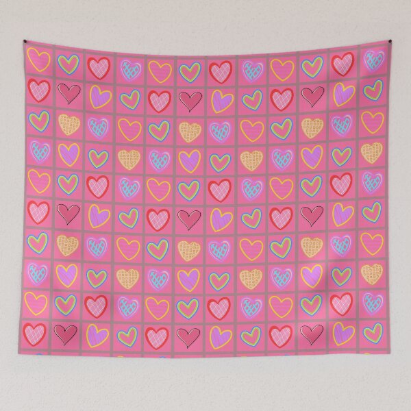 Item preview, Heartfelt Humor: A harmonious pattern featuring 12 unique hearts, each with its own style and character, arranged in a pleasing composition.. designed and sold by Grang Art Artistic Designs.