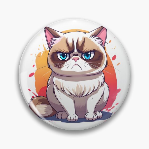 Item preview, Cartoon colorfull grumpy cat designed and sold by naatala.