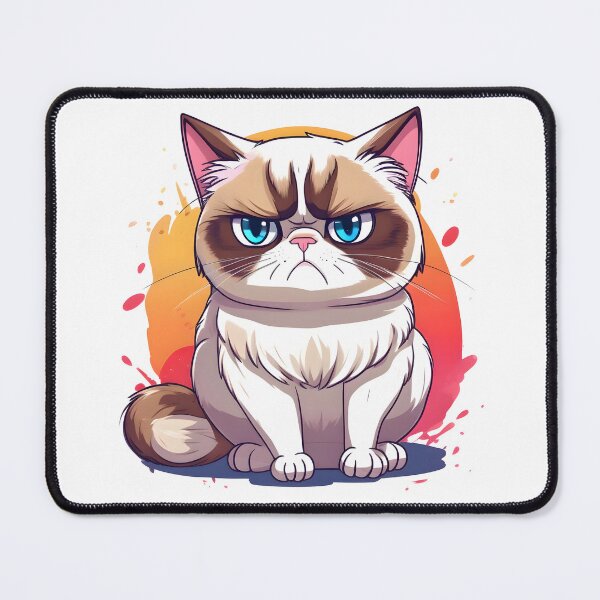 Item preview, Cartoon colorfull grumpy cat designed and sold by naatala.