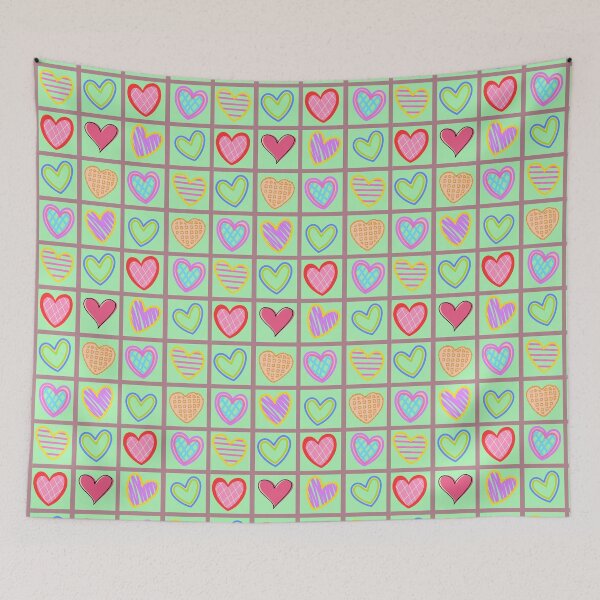 Item preview, Hearty Hugs: A harmonious pattern featuring 12 unique hearts, each with its own style and character, arranged in a pleasing composition.. designed and sold by Grang Art Artistic Designs.